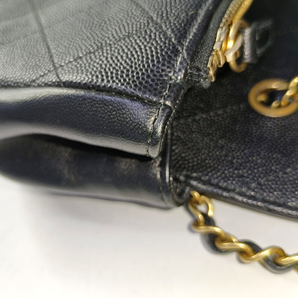 Chanel Lovely Chains Flap Bag Black Calfskin Leather Gold Hardware 2018-19