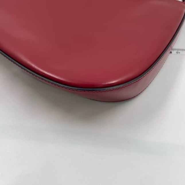 Prada Cleo Red Leather Shoulder Bag
