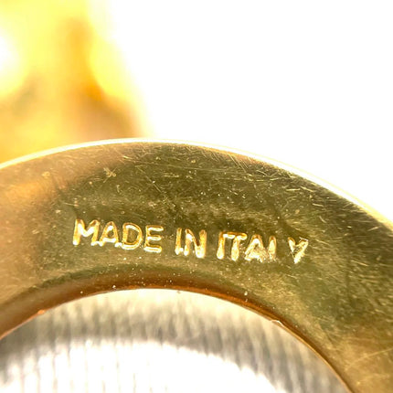 Celine 1990s Vintage Gold-tone Triomphe Planet Link Charm Bracelet