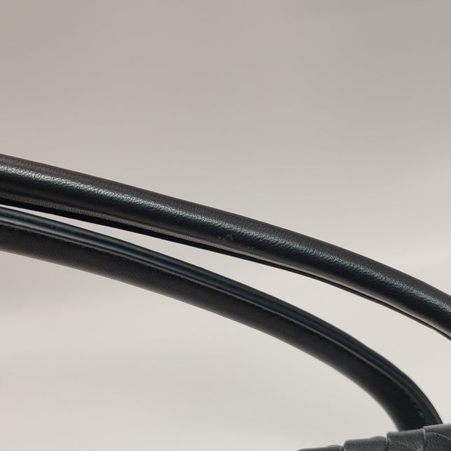 Bottega Veneta XXL Snap Tote Black Intrecciato Leather With Pouch