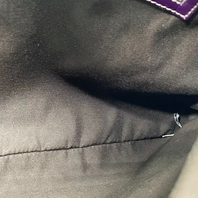 Gucci Jackie Vintage Large Purple Suede Leather Ringlets Decoration