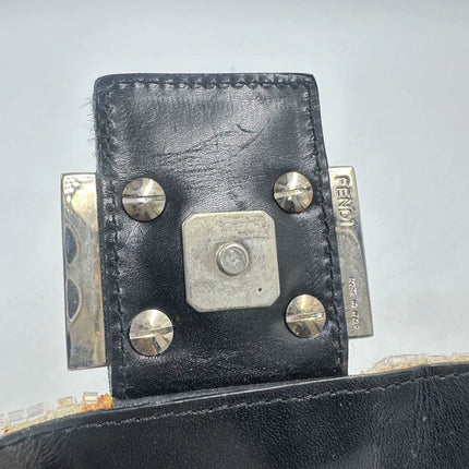 Sold Fendi Baguette Gold Translucent Sequins with Pony-style Leather Strap