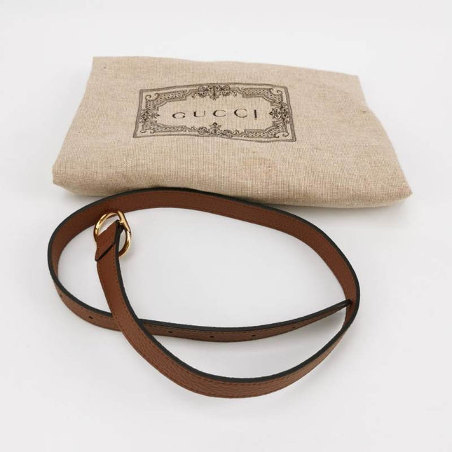 Gucci Jackie 1961 Tan Brown Pebbled Leather Bag Small