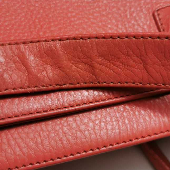 Chanel Cerf Executive Medium Coral Pink Leather Handbag with Strap 35cm