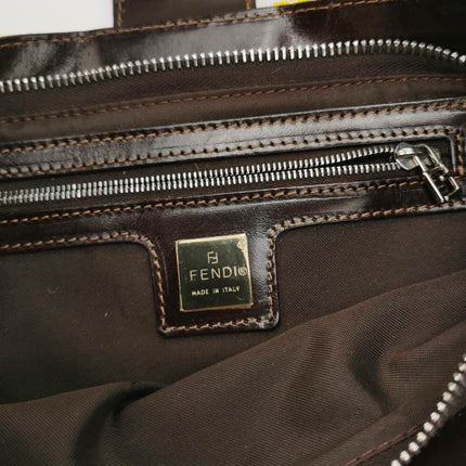 Fendi Lemon Yellow Beaded Top Opening Crossbody Bag