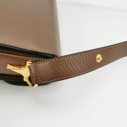 Sold Gucci 1955 Horsebit Shoulder Bag Caramel Brown Small Leather