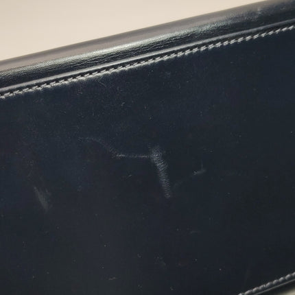 Hermes Kelly 32 Retourne 78 Blue Marine Navy Box Leather Gold HW 1980