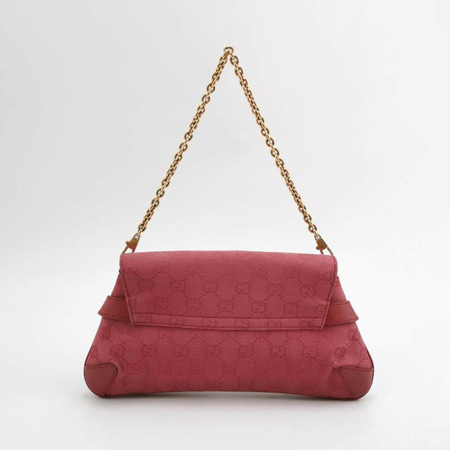 Gucci Horsebit 1955 Chain Bag Gucci Monogram Pink Canvas