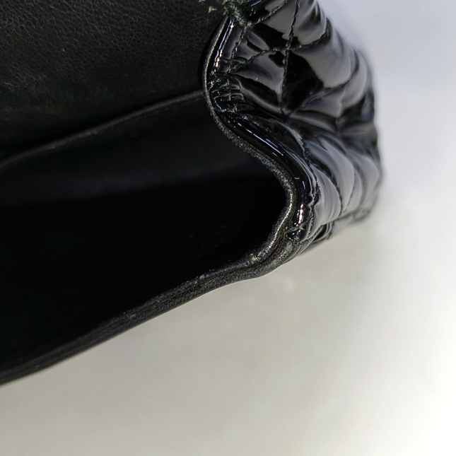 Chanel Classic Flap Medium Black Patent Leather Silver HW, 2010-2011