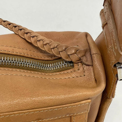 Dior Flight Medium Tan Brown Calfskin Leather Shoulder Bag