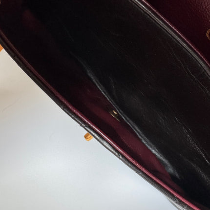 Chanel Classic Flap Small Dark Chocolate Brown Lambskin Leather with 24k Gold Hardware, 1994-1996