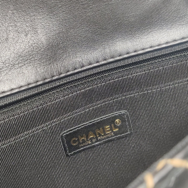 Chanel Wild Stitch Flap Black Leather with Stitching Detail 2000-2002