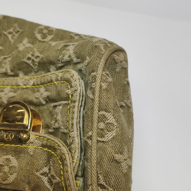 Louis Vuitton Green Denim Neo Speedy Boston Bag