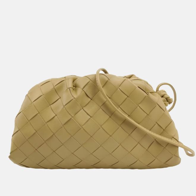 Bottega Veneta Pouch Mini Beige Leather-Luxbags