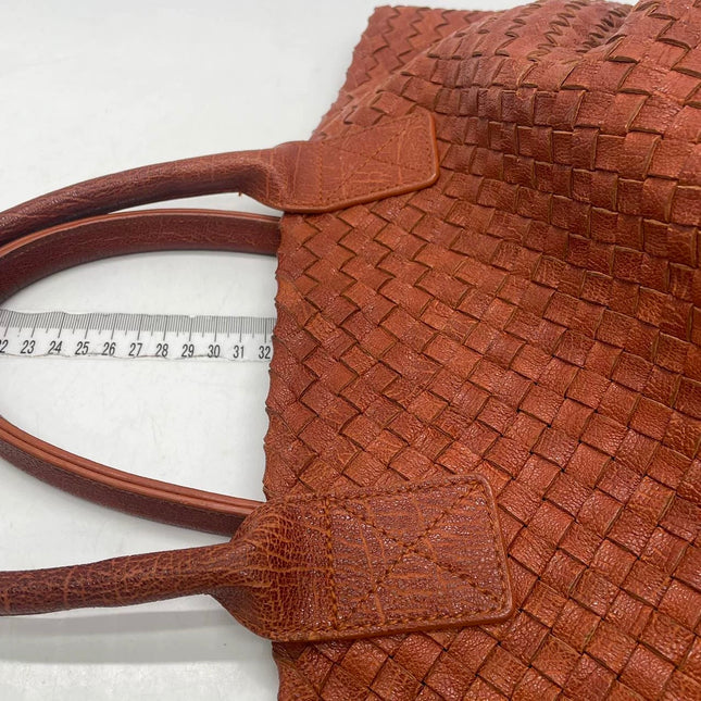 Bottega Veneta Cabat Tote Burnt Metallic Orange Intrecciato Leather 40cm