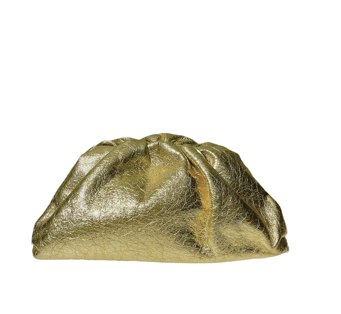 Sold Bottega Veneta Pouch Gold Leather-Luxbags