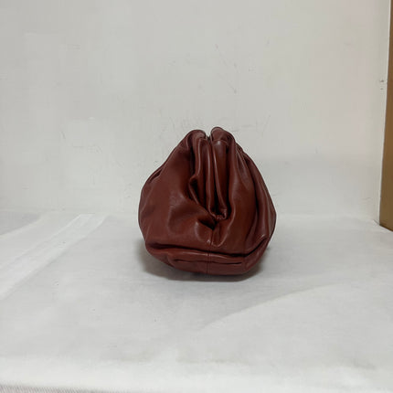 Bottega Veneta Pouch Calfskin Leather Brick Red Large