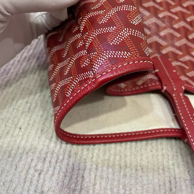 Goyard Saint Louis PM Tote Medium Red Goyardine 2017