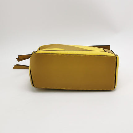 Loewe Puzzle Small Yellow Brown Stripes Crossbody Bag