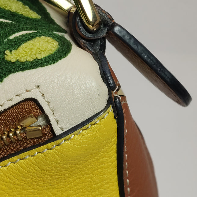 Loewe x William De Morgan Puzzle Small Embroidered Brown Yellow Multicolor