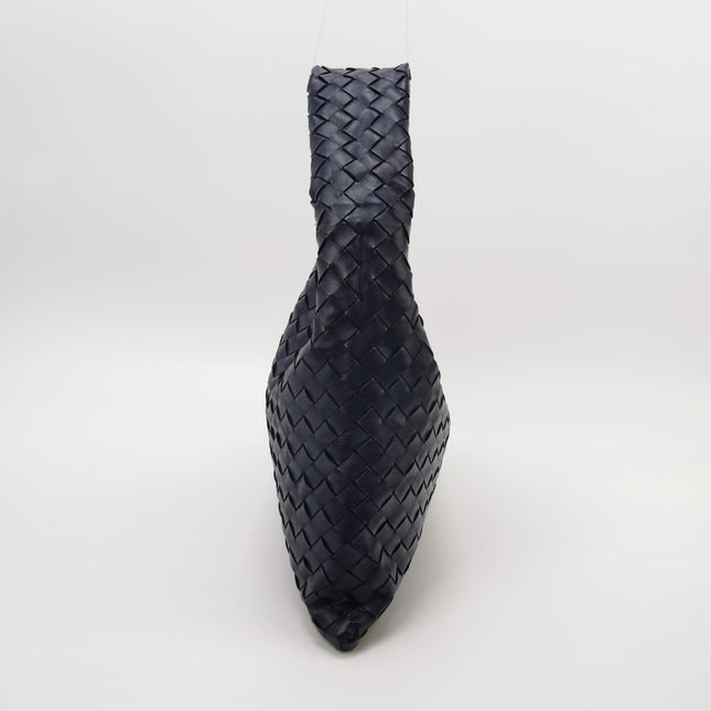 Bottega Veneta Hop Hobo Medium Leather Navy 46cm