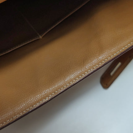 Hermes Kelly 28 Sellier Brown Gold Epsom Leather Gold Hardware 1985