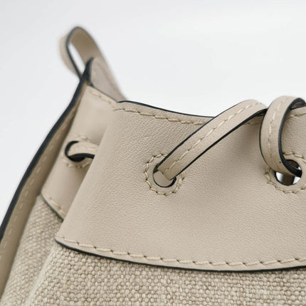 Sold Loewe Hammock Mini Beige Calfskin Leather Top Handle Crossbody Bag