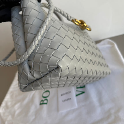 Bottega Veneta Small Andiamo Grey Handbag
