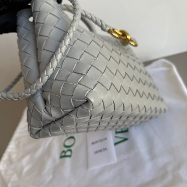 Bottega Veneta Small Andiamo Grey Handbag