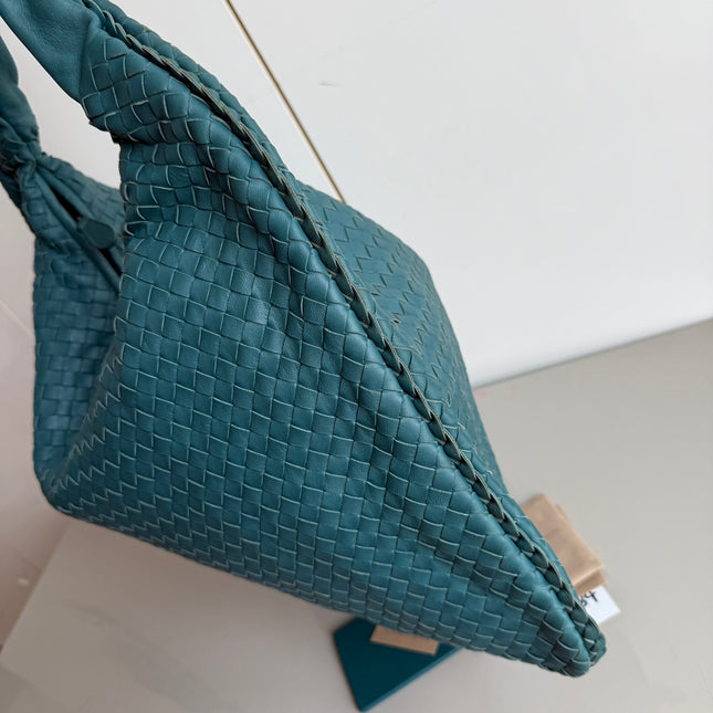 Bottega Veneta Veneta Hobo Maxi Green Intrecciato Leather Bag 51cm