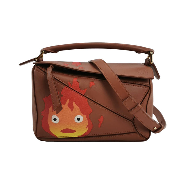 Loewe x Howl's Moving Castle Studio Ghibli Puzzle Calcifer Small Tan Caramel
