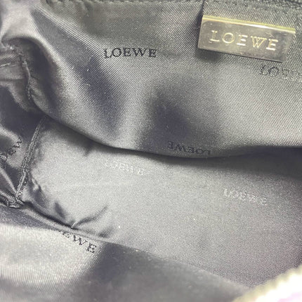 Loewe Amazona 19 Mini Handbag in Purple Velvet with Crystal Logo