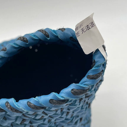 Bottega Veneta Cabat Tote Intreccio Leather Navy and Black 42cm