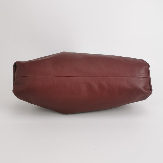 Bottega Veneta Pouch Calfskin Leather Burgundy Large