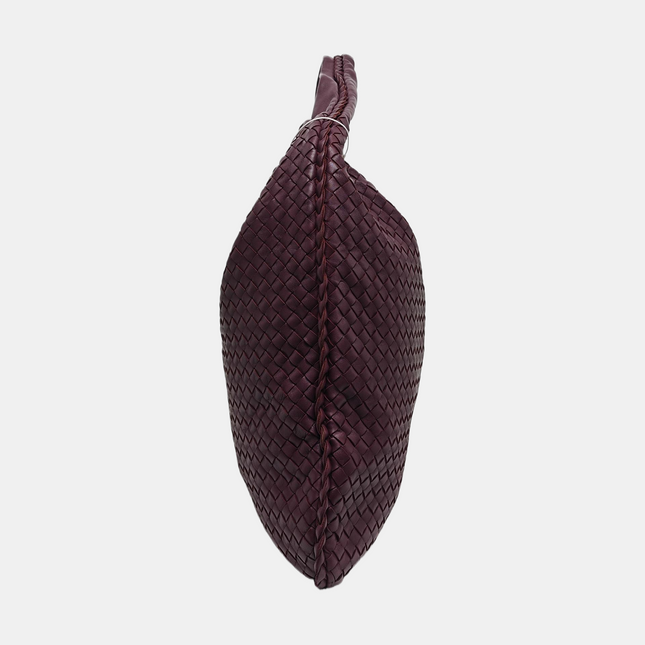 Bottega Veneta Veneta Hobo Maxi Purple Intrecciato Leather Bag 51cm