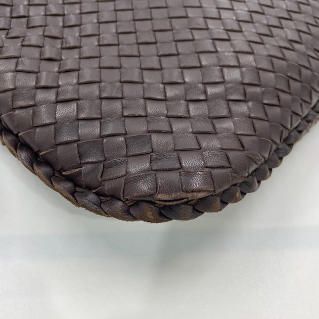 Bottega Veneta Veneta Hobo Maxi Dark Brown Lambskin Leather 52cm