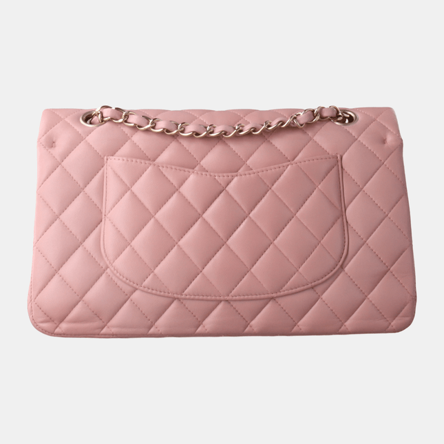 Sold Chanel Timeless Classic Flap Medium Cherry Blossom Pink Lambskin Leather Gold Hardware, 2014-2015