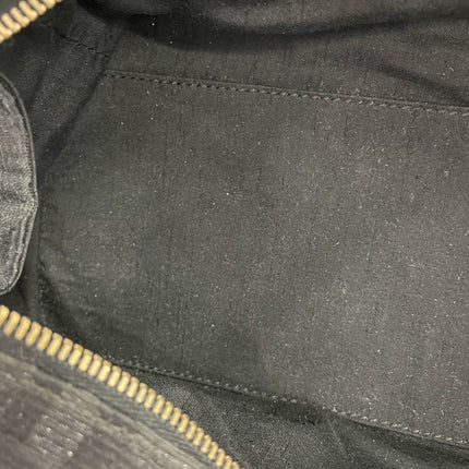 Christian Dior Macros Cannage Coating Canvas Handbag in Black