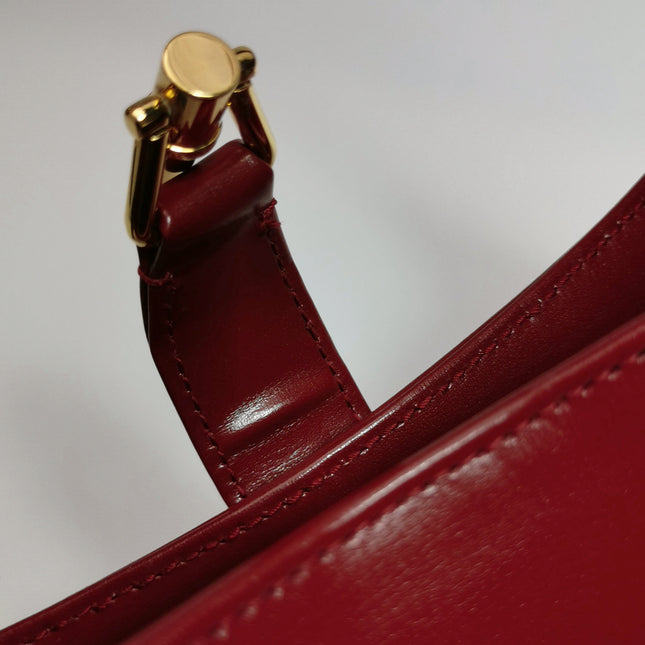 Gucci Jackie 1961 Red Burgundy Leather Bag Small Shoulder Bag