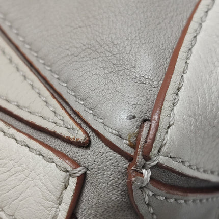 Loewe Puzzle Mini Tricolor Grey Calfskin Leather Crossbody Bag