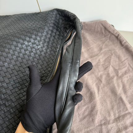 Bottega Veneta Veneta Hobo Maxi Black Leather 52cm