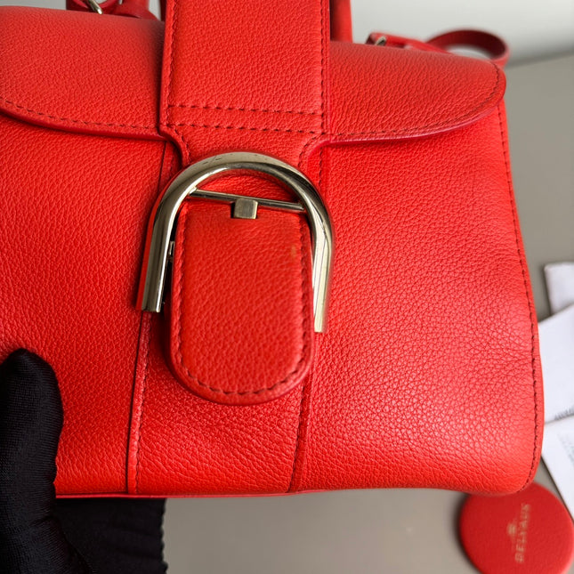 Sold Delvaux Brilliant Mini Bright Red Calfskin Leather Crossbody Bag