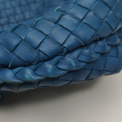 Bottega Veneta Belly Hobo Intrecciato Blue Navy Leather Maxi 50cm