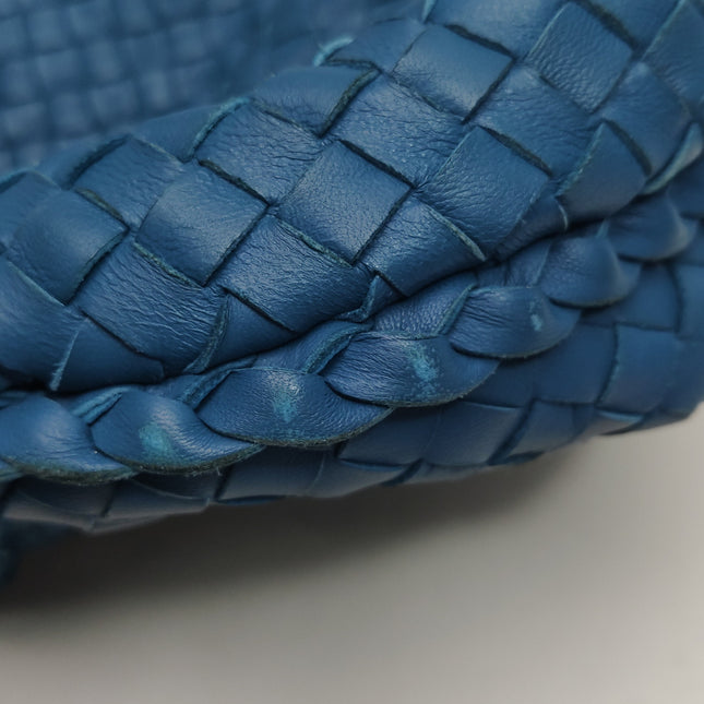 Bottega Veneta Belly Hobo Intrecciato Blue Navy Leather Maxi 50cm