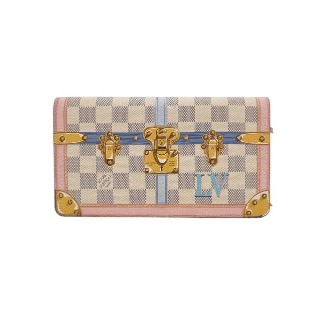 Louis Vuitton Damier Azur Summer Trunks Pochette Weekend White-Luxbags