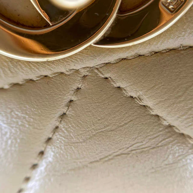 Chanel Diana CC Flap Bag Small Vintage Yellow Lambskin Leather with 24k Gold HW, 1991-1994