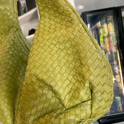 Bottega Veneta Belly Hobo Intrecciato Avocado Green Nappa Leather Large 50cm