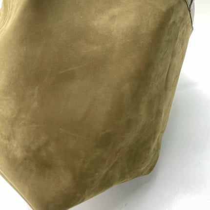 Bottega Veneta Cabat Tote Olive Green Suede Leather 38cm