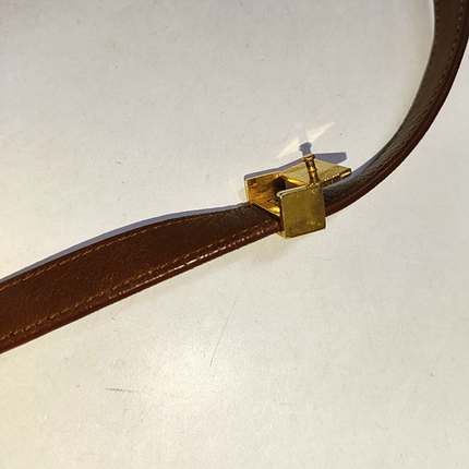 CELINE Classic Box Flap Caramel Brown Leather crossbody bag