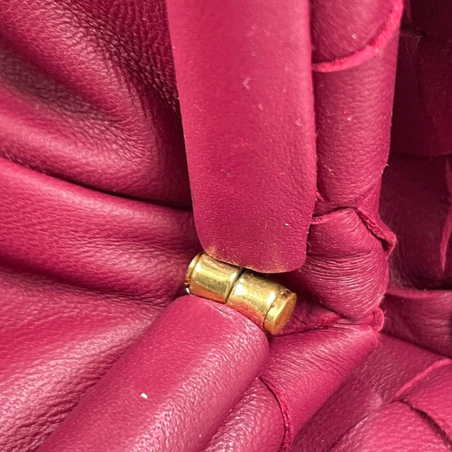 Sold Bottega Veneta Pouch Large Intrecciato Leather Clutch Burgundy